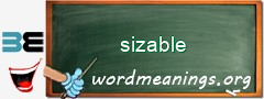 WordMeaning blackboard for sizable
